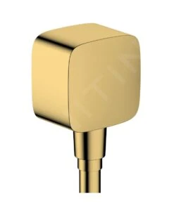 Hansgrohe Fixfit - Wandaansluitbocht Met Terugslagklep, Gepolijst Goud 26457990