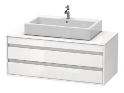 Duravit Ketho - Wastafelonderkast 496x1200x550 Mm, 2 Laden, Glanzend Wit KT665602222