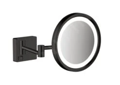 Hansgrohe AddStoris - Make-up Spiegel Wandmontage Met LED-verlichting, Mat Zwart 41790670