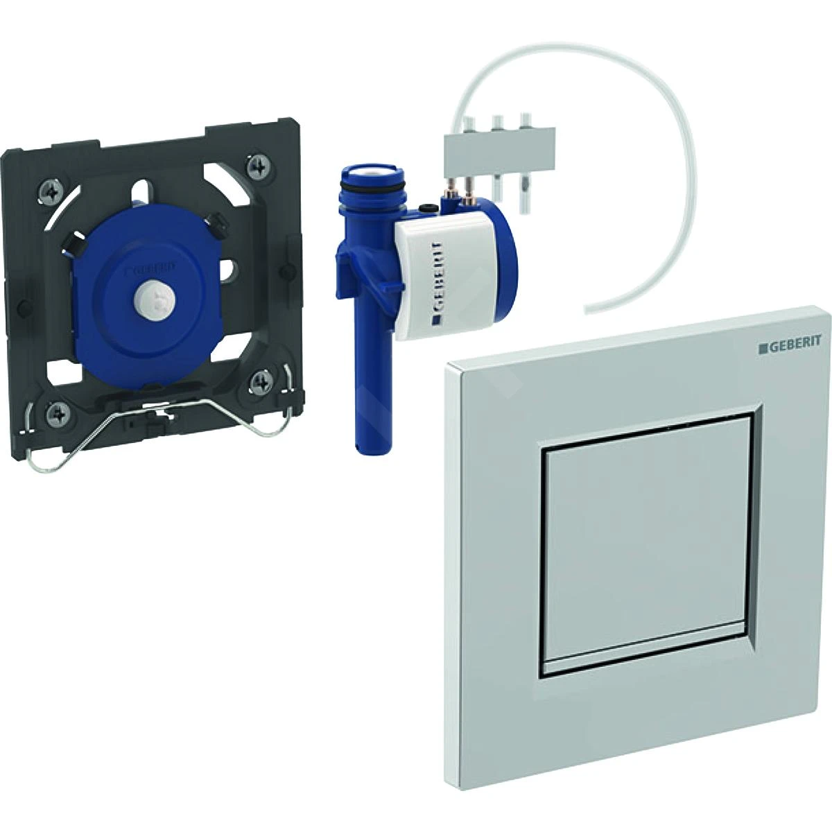 Geberit Spoelsystemen - Urinoirstuursysteem Met Pneumatische Spoelactivering, Bedieningsplaat Type 30, Wit/glanzend Chroom 116.017.KJ.1 - Afbeelding 3