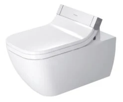 Duravit Happy D.2 - Wandtoilet Voor SensoWash Bidetbril, Rimless, Met HygieneGlaze, Alpine Wit 2550592000