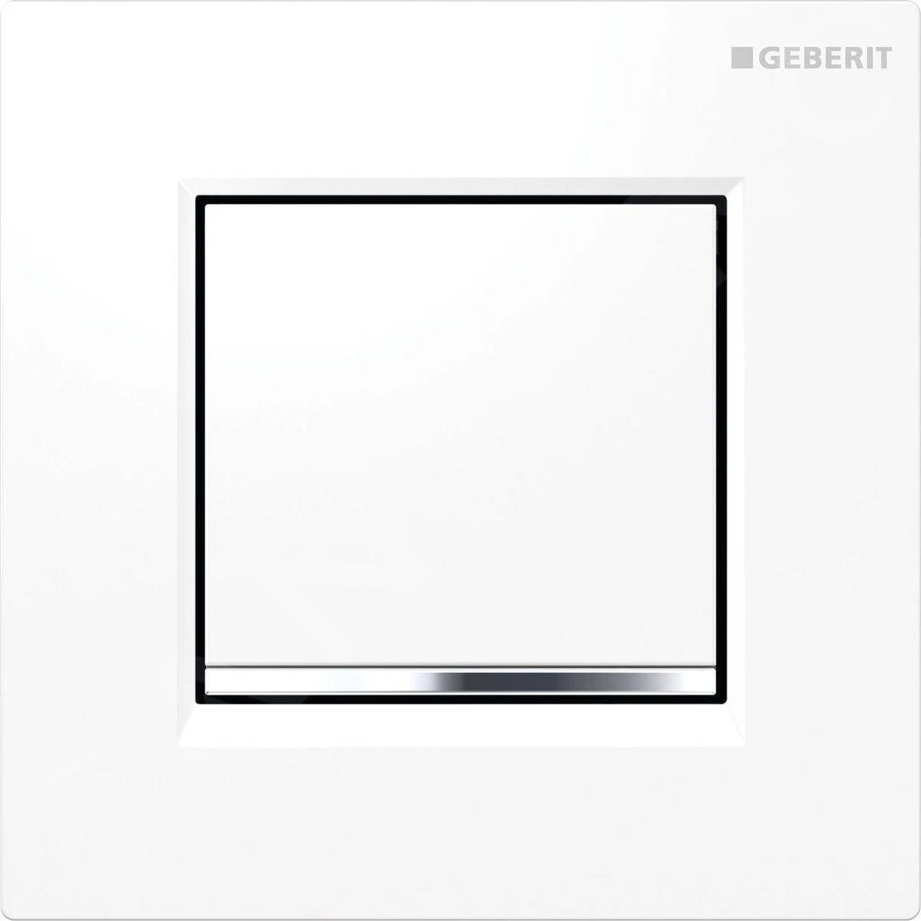 Geberit Spoelsystemen - Urinoirstuursysteem Met Pneumatische Spoelactivering, Bedieningsplaat Type 30, Wit/glanzend Chroom 116.017.KJ.1