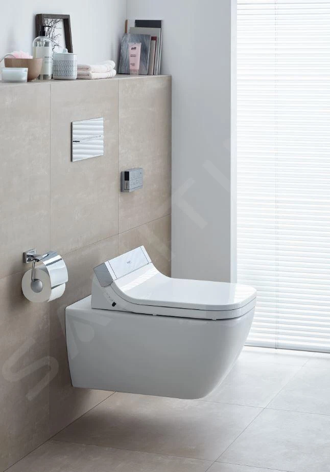 Duravit Happy D.2 - Wandtoilet Voor SensoWash Bidetbril, Rimless, Met HygieneGlaze, Alpine Wit 2550592000 - Afbeelding 4