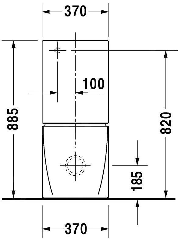 Duravit Starck 2 - Staande Duoblokpot, Met WonderGliss, Wit 21450900001 - Afbeelding 4