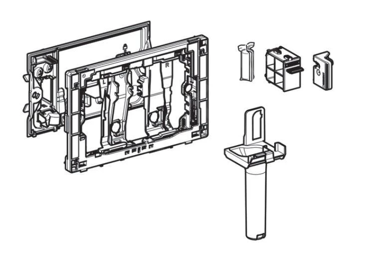 Geberit Toebehoren - Houder Voor Duofresh Stick, Antracietgrijs 115.063.BZ.1 - Afbeelding 2