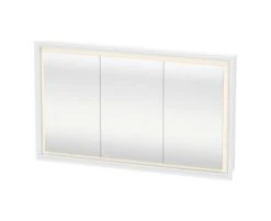 Duravit L-Cube - Spiegelkast Met LED-verlichting, Inbouw, 700x1200x155 Mm, 3 Deuren, Wit LC7653000001000