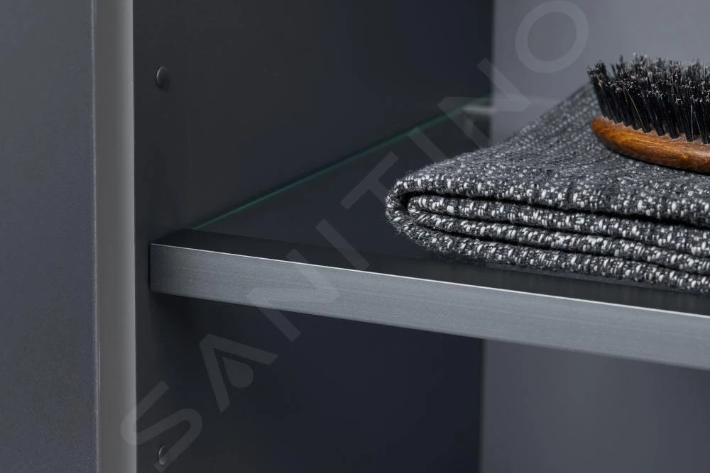 Duravit L-Cube - Hoge Badkamerkast 1320x500x363 Mm, Links, Glanzend Wit LC1179L2222 - Afbeelding 5