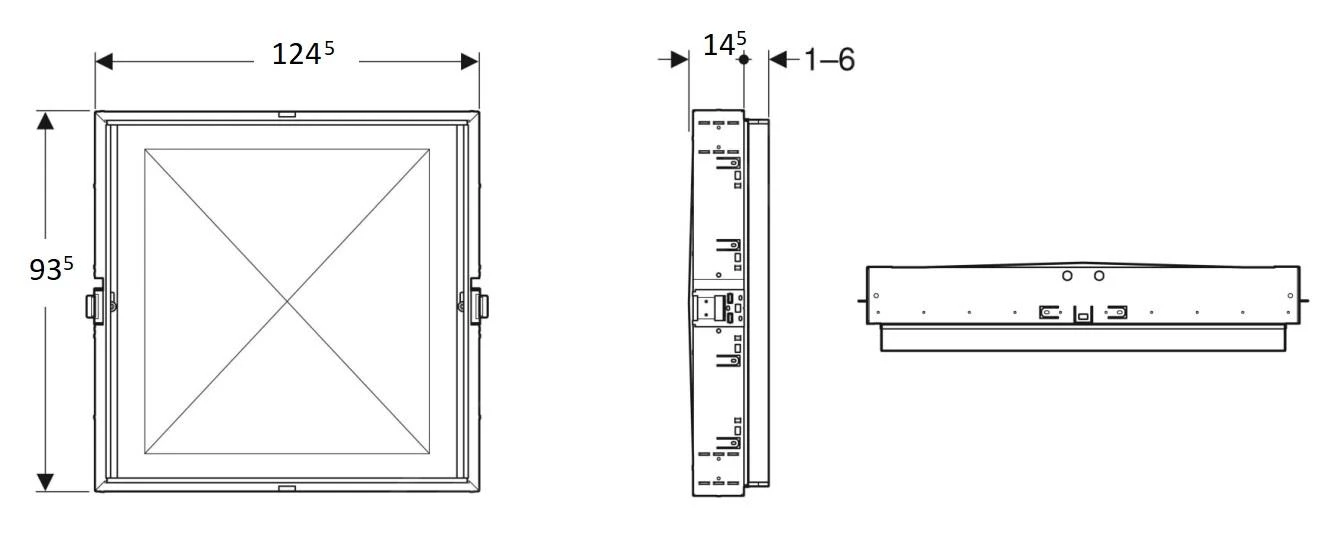 Geberit ONE - Ruwbouwbox 1245x935x145 Mm, Voor Geberit ONE Inbouwspiegelkast Met Hoogte 900 Mm 111.945.00.1 - Afbeelding 2
