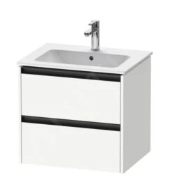 Duravit Ketho.2 - Wastafelkast 550x610x480 Mm, 2 Laden, Mat Wit K25262018180000