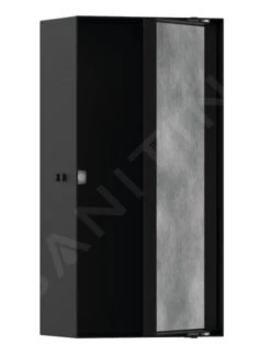 Hansgrohe XtraStoris Rock - Inbouwnis, Met Deur, 300x150x100 Mm, Mat Zwart 56082670