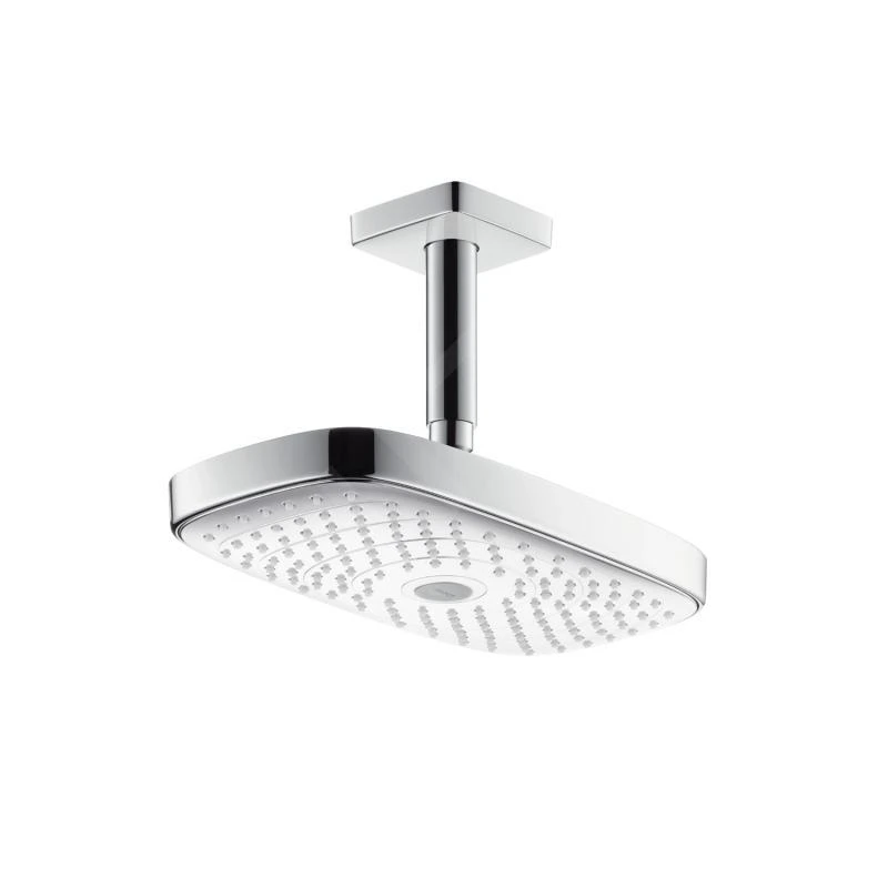 Hansgrohe Raindance Select E - Hoofddouche 300 Mm 2jet Plafondbevestiging 100 Mm, EcoSmart, Wit/chroom 26608400