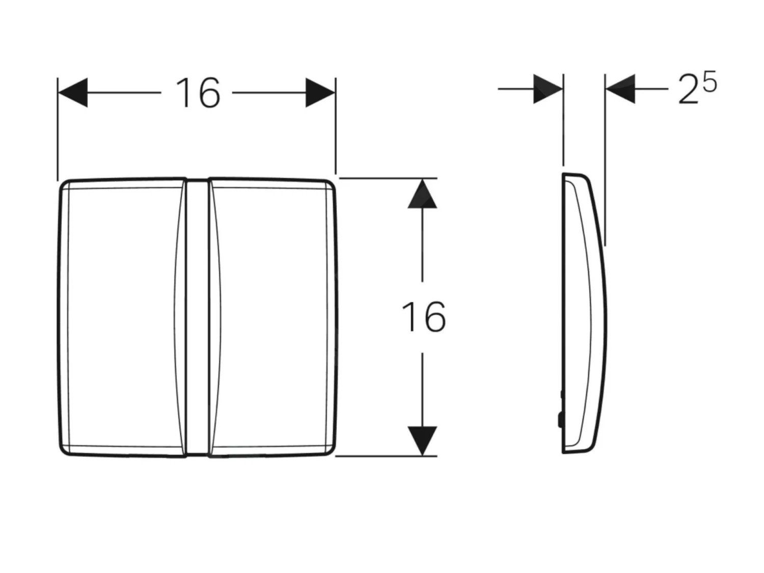 Geberit Spoelsystemen - Elektronische Bedieningsplaat Voor Urinoir, Netvoeding, Mat Wit 115.802.46.5 - Afbeelding 2