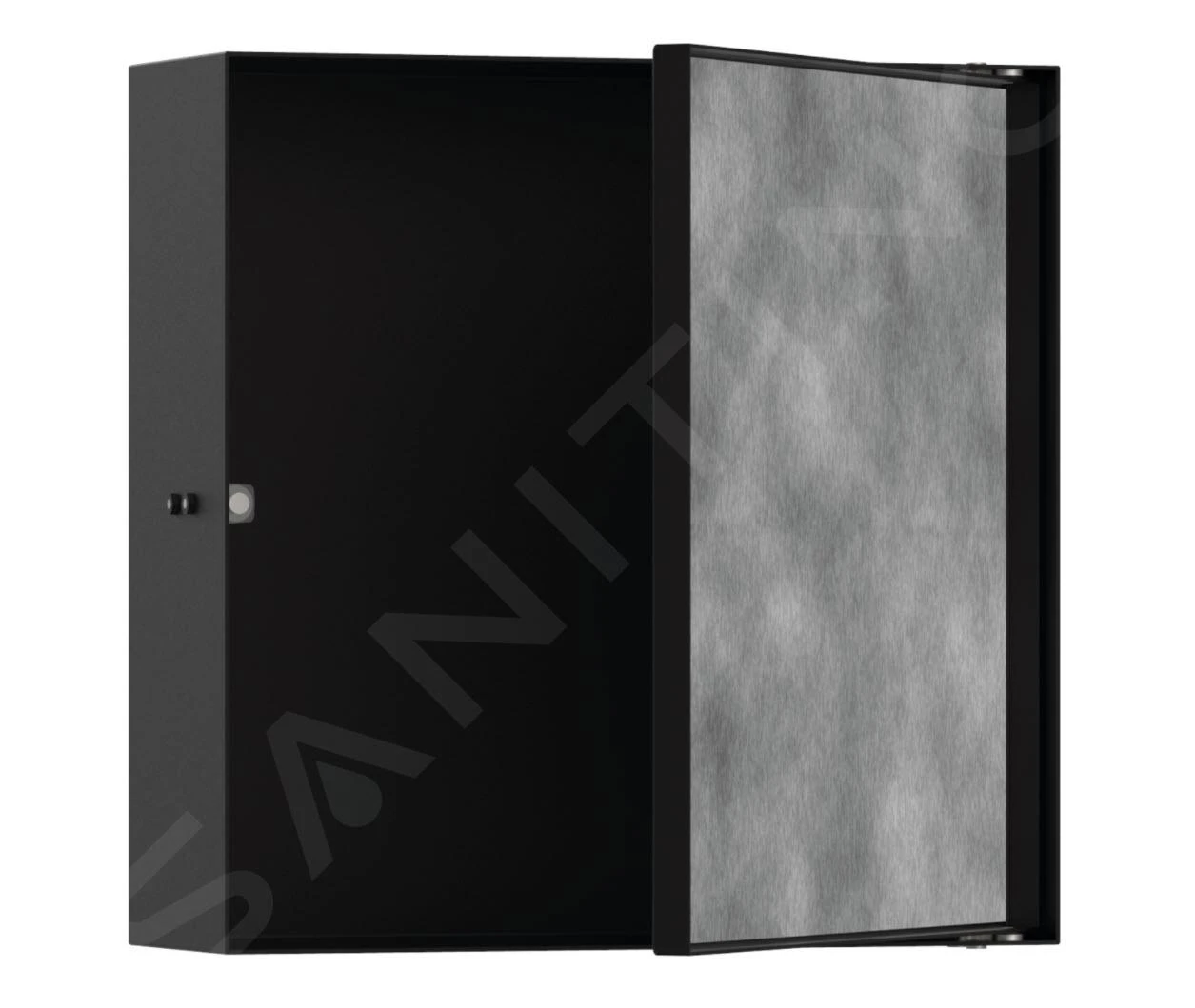 Hansgrohe XtraStoris Rock - Inbouwnis, Met Deur, 300x300x100 Mm, Mat Zwart 56085670