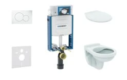 Geberit Kombifix - Set Voorwandinstallatie, Closet Alpha Met WC-zitting, SIGMA01 Bedieningsknop, Alpine Wit 110.302.00.5 NR1