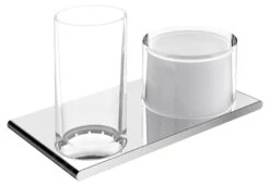 Keuco Edition 400 - Zeepdispenser En Beker Met Houder, Glas/chroom 11553019000