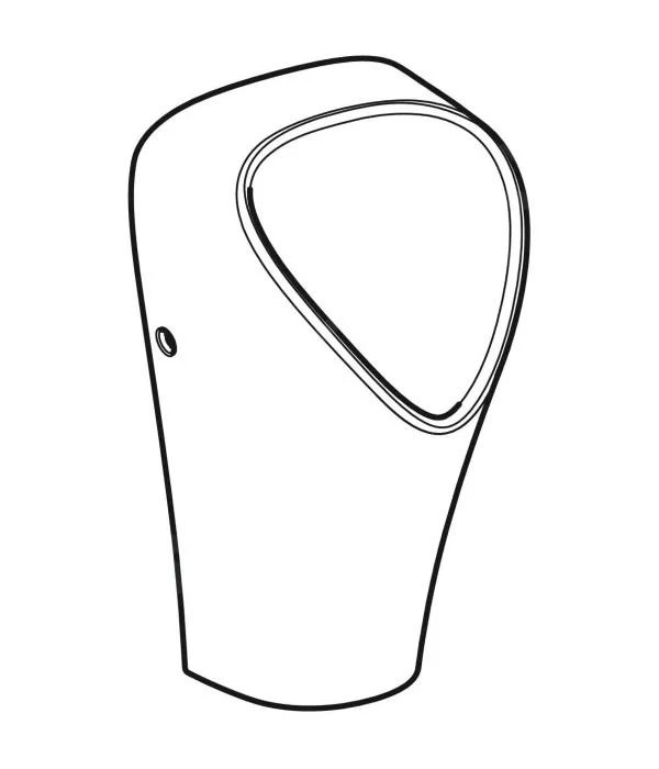 Geberit Urinoirs - Urinoir Narva, Waterloos, KeraTect, Wit 501.657.00.8 - Afbeelding 3